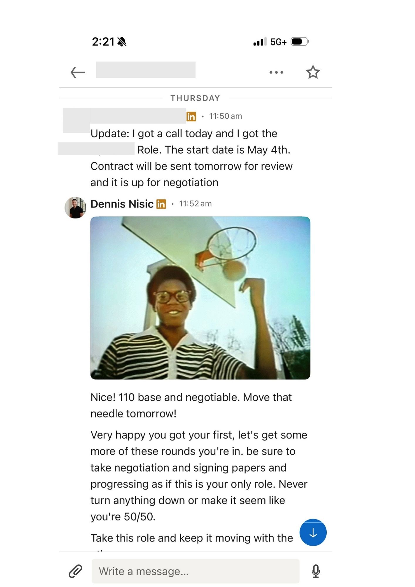 LinkedIn message screenshot 4