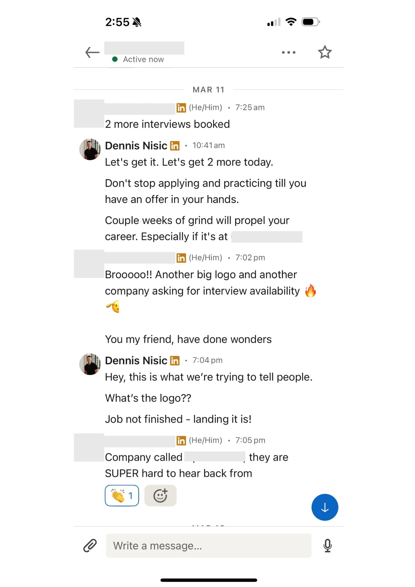 LinkedIn message screenshot 9