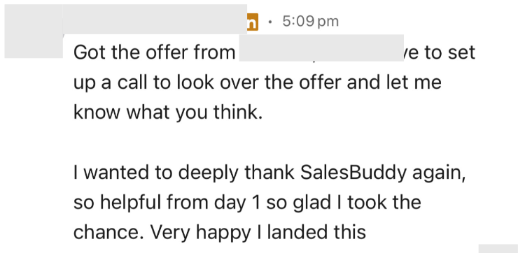 Message to a SalesBuddy Director
